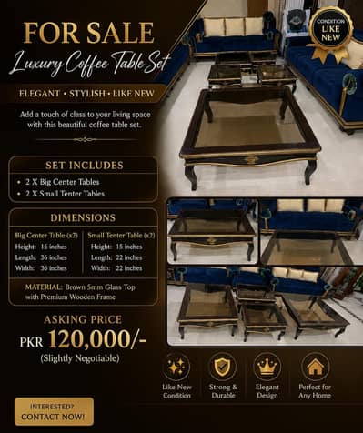 4 coffee tables for sale