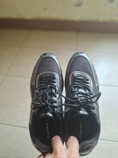 Paprika panelled lace-up platform sneakers
