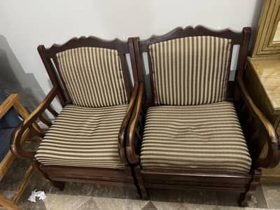 2 Chairs and 1 Small Table for Room