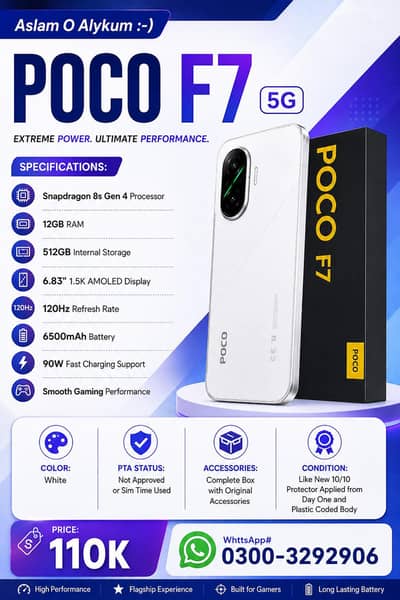 Poco F7 512vGB Complete Box