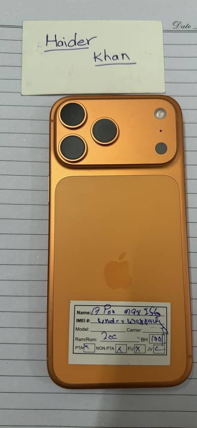IPHONE 17 PRO MAX JV (256) UNDER WARRANTY