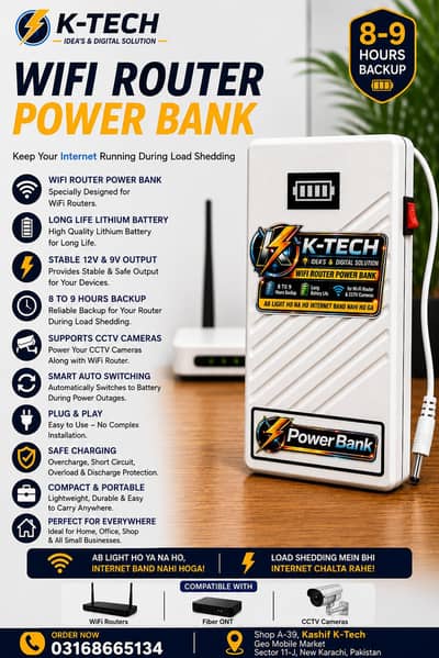 K-tech wifi router power bank