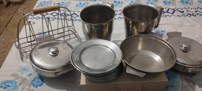 STEEL CROCKERY AND SILWAR CROCKERY