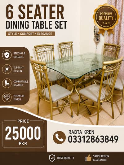 Dining Table 6 Chairs