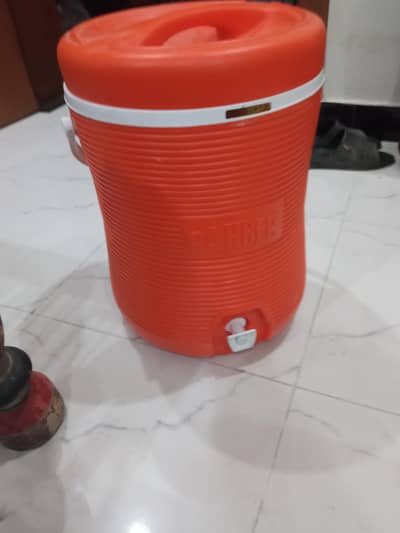 Red Plastic Water Cooler / Water Dispenser – Good Condition