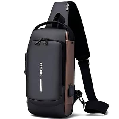 Anti Theft CrossBody Bag- Waterproof, Password Lock, USB Charging Port