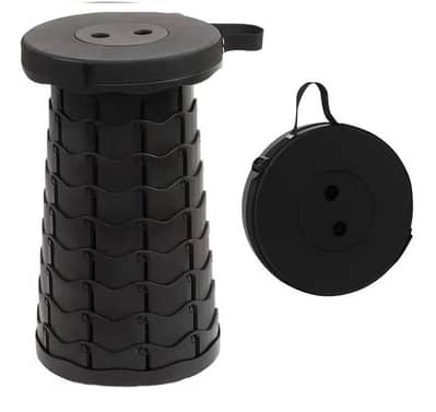 Heavy Duty Foldable Telescopic Stool with Adjustable Height 500 LB
