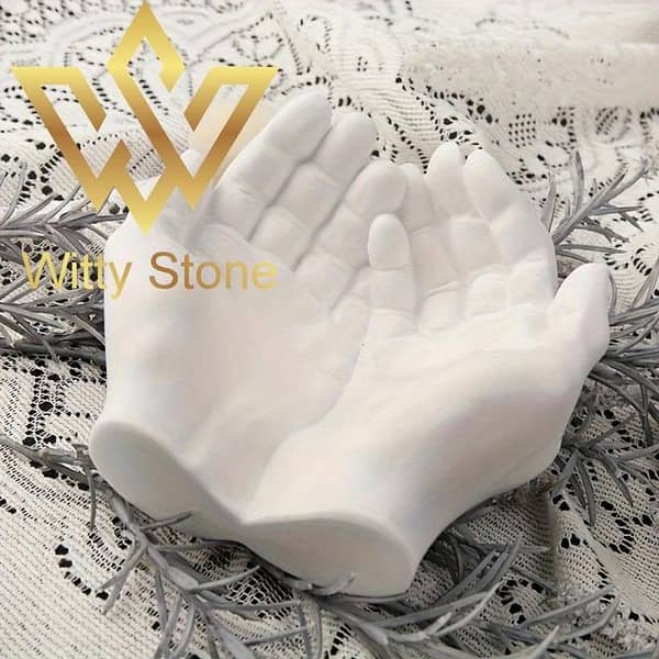 Hand Carved Sculpture Shape Jewelry Storage Dish, Home Decor Crafts Gift | Witty Stone