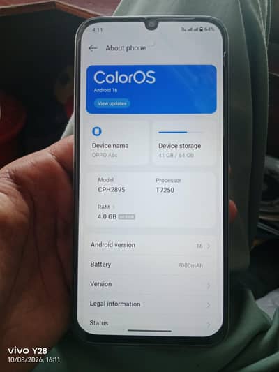 oppo A6c 4/64 only 38k deamond