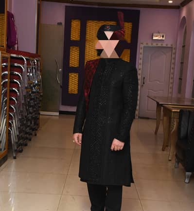 Black sherwani