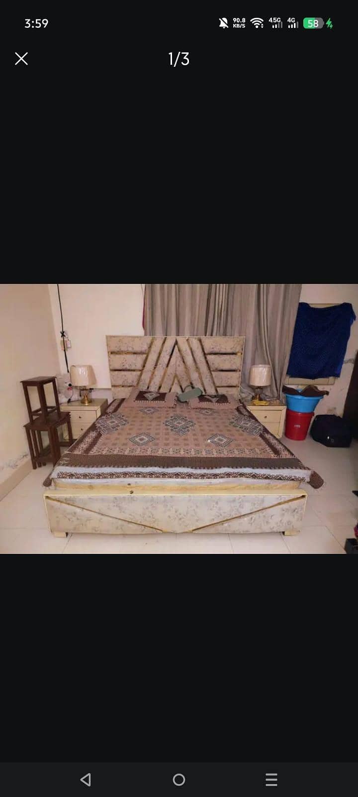 bed set dressing table side tables 1
