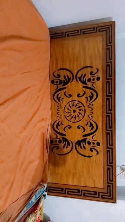 King Size Double Bed with Medicated Mattress and Wardrobe and