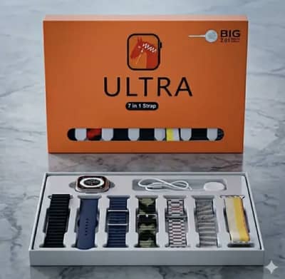 Ultra Smart Watch With 7 Straps