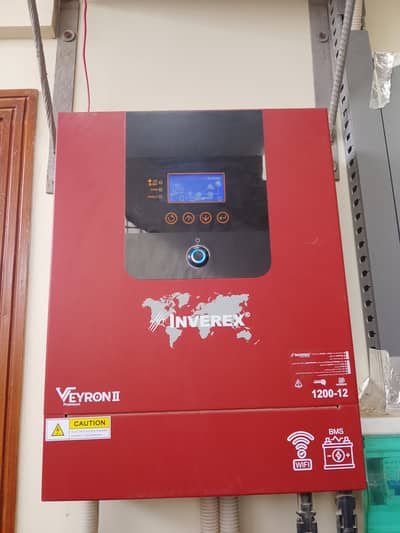 Inverex 1.2kw inverter + 2 solar plates longi 615 watt for sale