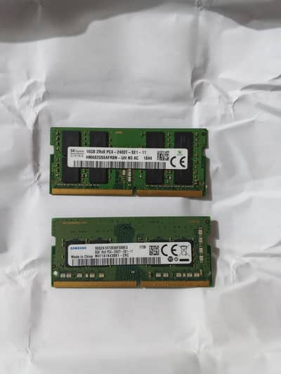 SK Hynix 16GB + Samsung 8GB DDR4 Laptop RAM (2400MHz / PC4-2400T)