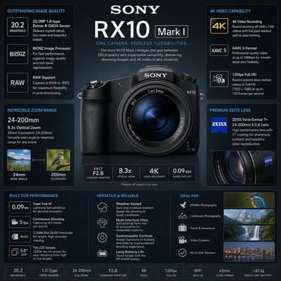 Sony RX 10 M1 - 24-200mm ZEISS® Vario-Sonnar® T*  Lens