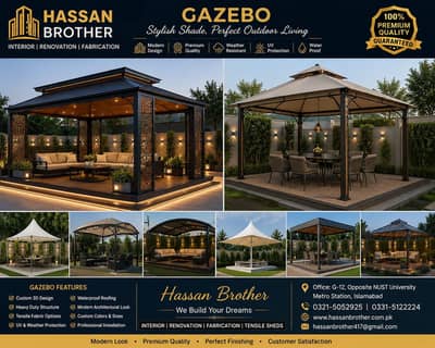 Gazebo and swimming pool sheds