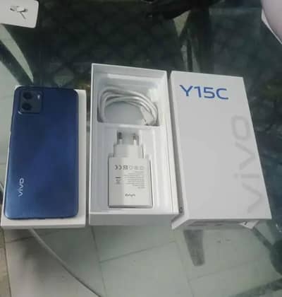 Vivo Y15c 4+1/64 DUAL SIM OK WITH BOX CHARGER