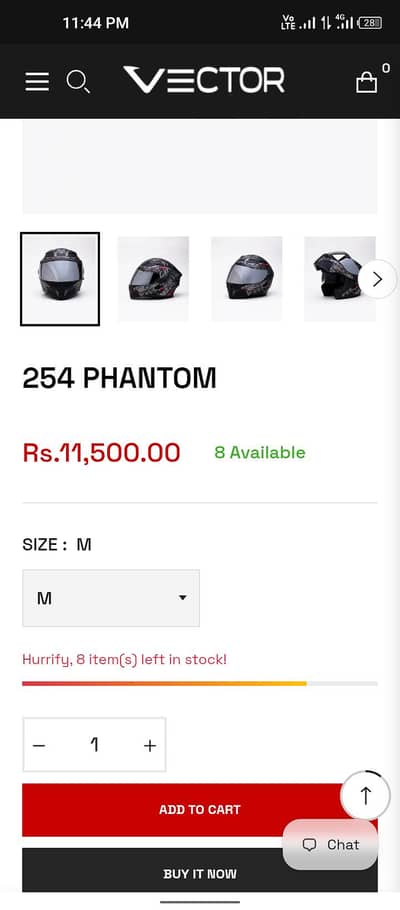 Vector 254 Phantom Helmet (Medium) - Brand New / Unused with Box
