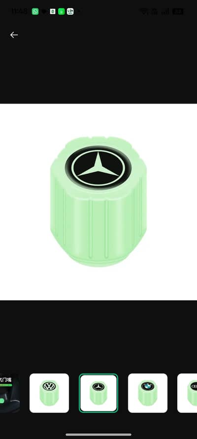 new green tire valve cape