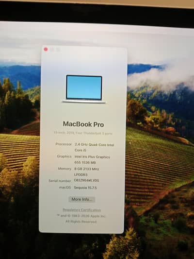 MacBook pro 2019 model 13 inch screen with full body for sale