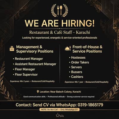 F. O. H Staff Hiring