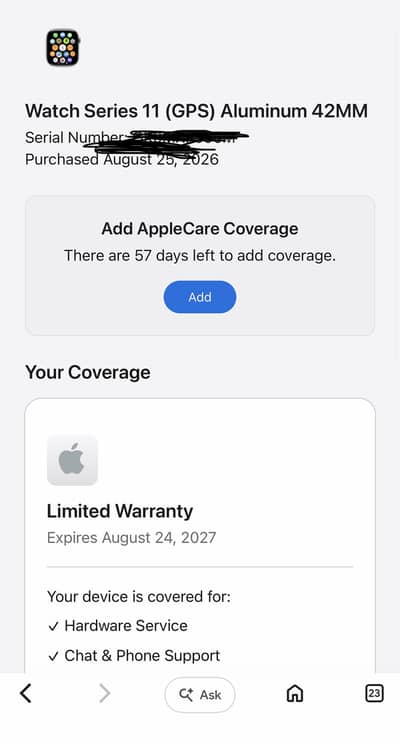 Apple series 11  just box open 42 mm