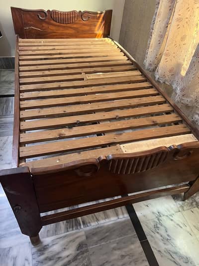 wooden bed/ single bed/  bed
