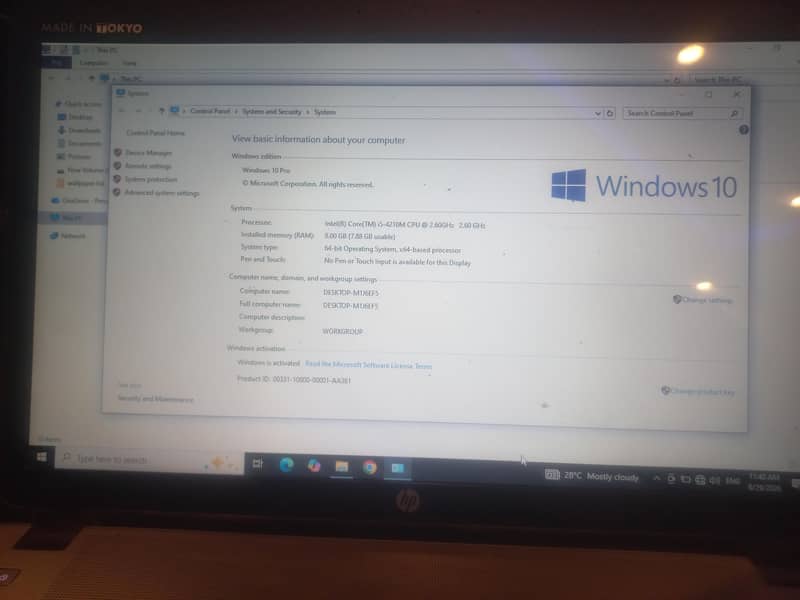 hp laptop 4