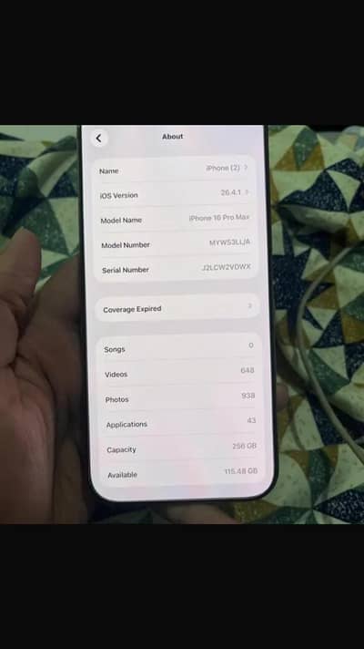 Apple iPhone 16 Pro Max mobile 256/gb new condition dabba charger