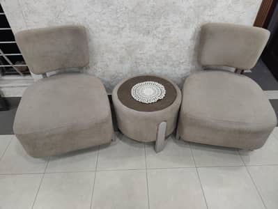 Coffe chair set 9/10 condition | Beige color | Urgent sale