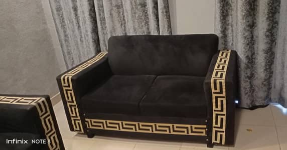 black velvet sofa set
