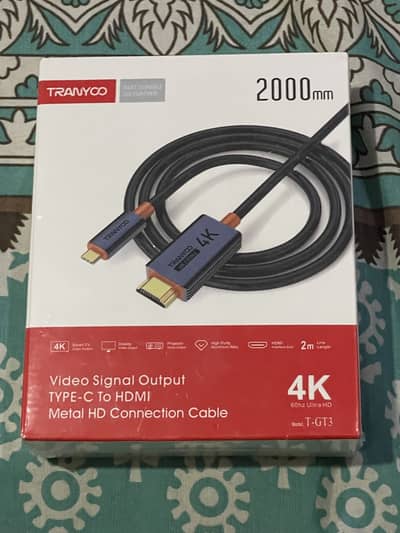 Tranyoo 8K 60Hz Ultra HD HDMI to HDMI Cable 3 Meter (T-G3) – Brand New