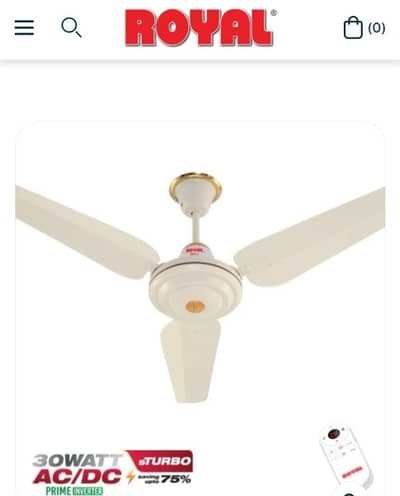 Royal Fan Ac Dc 30 watt