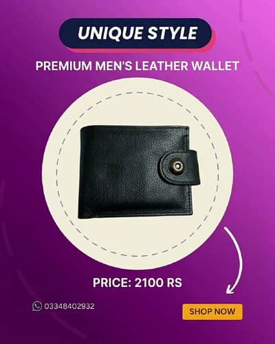 Premium Genuine Cow Leather Wallet for Men