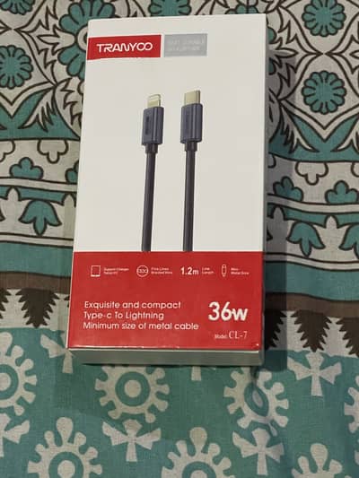 Tranyoo CL-7 Type-C to Lightning Fast Charging Cable - 36W (1.2m)