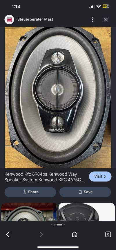 Kenwood 6x9 oval speaker for sale 