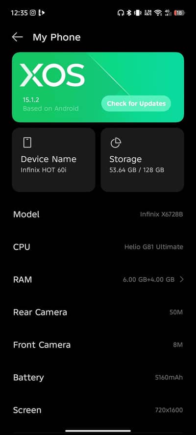 Infinix hot 60i