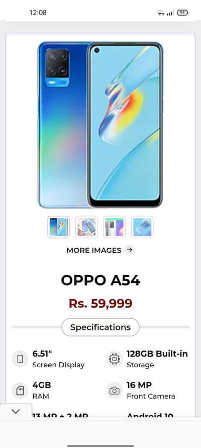 oppo a54 6gb 128gb contact 03435852811