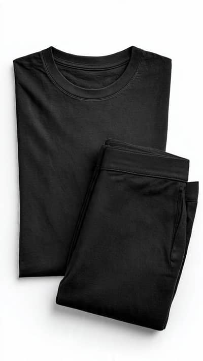 Gents Black T-shirt +Trouser Pair    |     Cotton     [Rs. 1700. ]COD