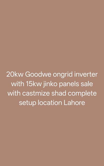 solar complete on gride setup for sale