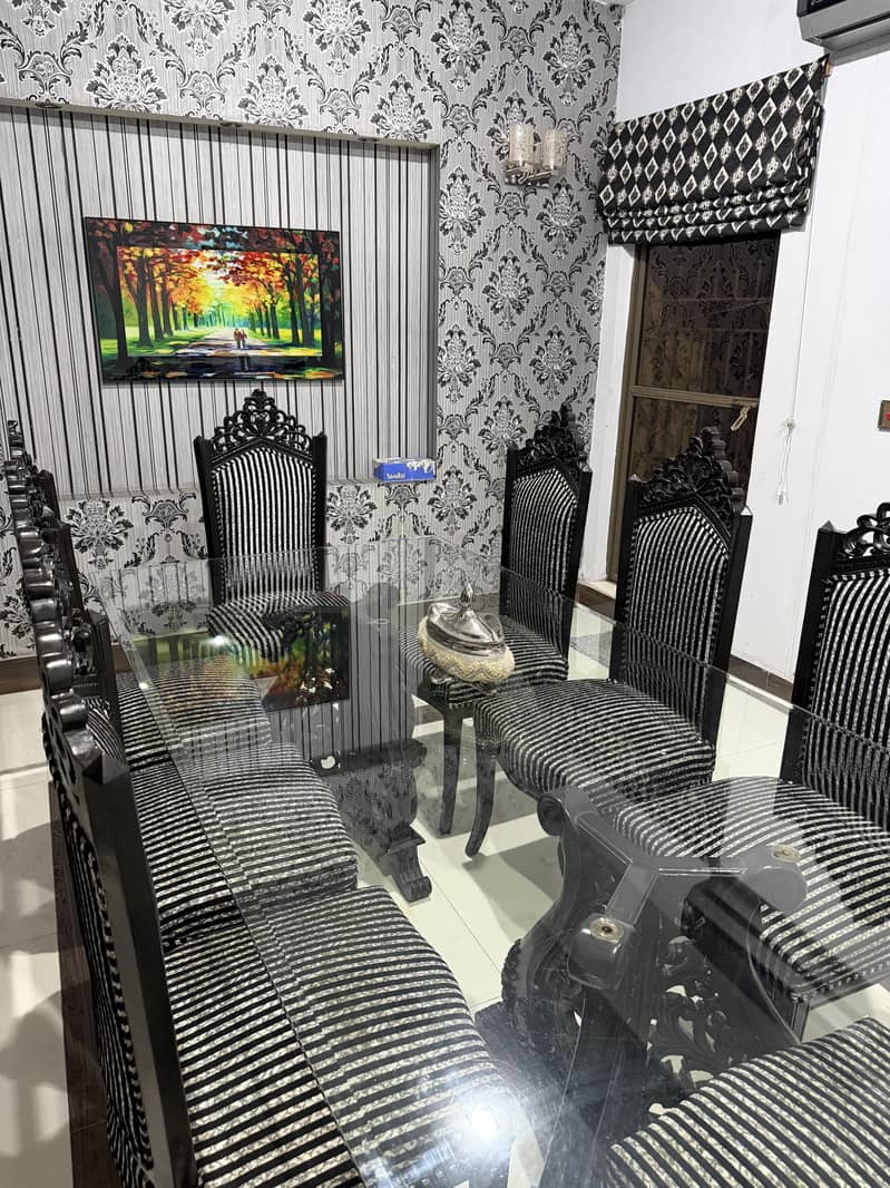 8 Chairs Dining Table Set 0