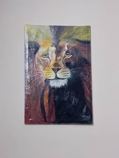 lion aur paint painting abstract