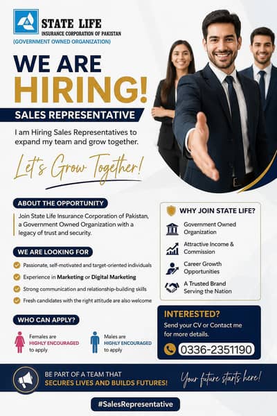 Hiring Sales Representatives (Full-Time/Part-Time)