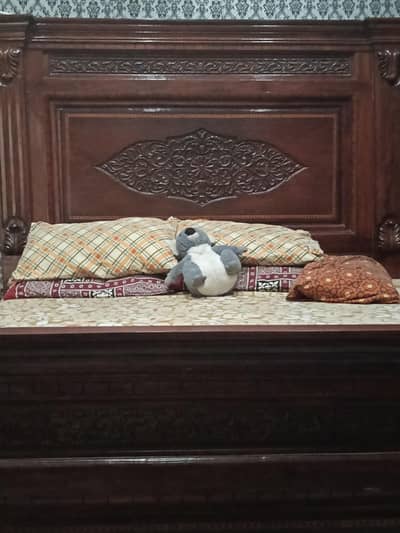 Pure wooden bed set for sale urgent