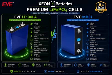 EVE LF100LA 100Ah & MB31 314Ah Cells Available 