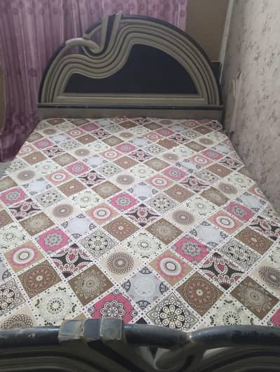 Bed with mattress