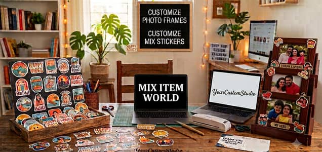 All customise  printing & panaflex and stamp photostate mix stickers