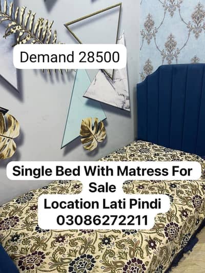 single Bed With Mattress For Sale Good Condition