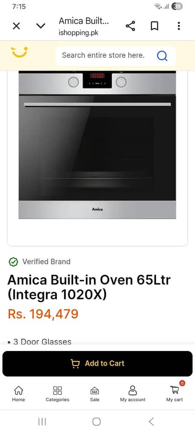 Amica Built in oven